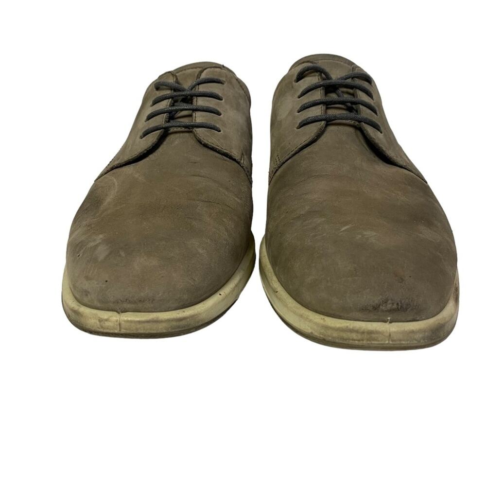 Ecco Men's Aurora Gray Leather Suede Oxford Dress Work Shoes EU 41 US 7-7.5 - Picture 3 of 12